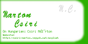 marton csiri business card